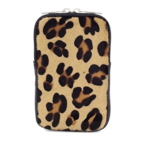 Leather Phone Bag - Leopard
